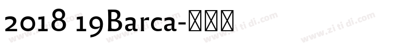 2018 19Barca字体转换